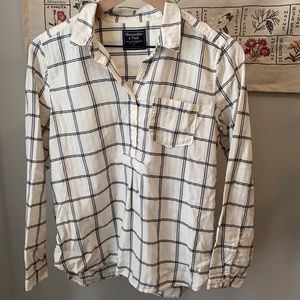 A&F Checkered Flannel Long Sleeve Top